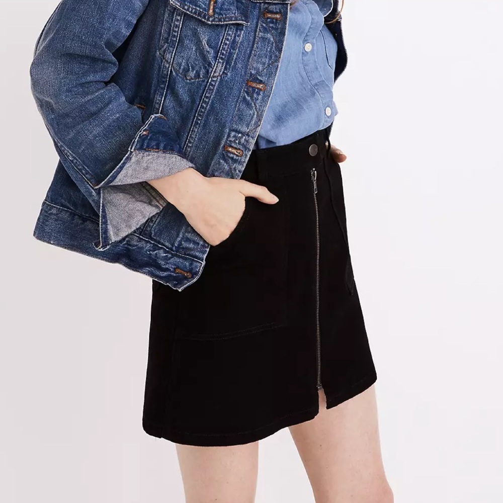 Madewell Sz 31 Zipper Front Denim Skirt EUC